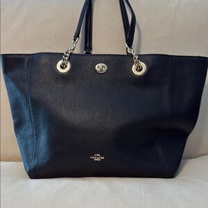 Coach Black and Gold Tote with Elegant Design